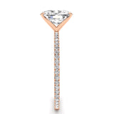 Solitaire Cushion Diamond Engagement Ring