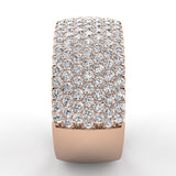 Pave Seven Row Diamond Wedding Band 1.40ct