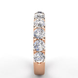Shared Prong Diamond Wedding Band 9 Stones 1.50ct