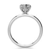 Solitaire Marquise Hidden Halo Engagement Ring