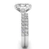 Three Sided Radiant Diamond Engagement Ring Set 1.36ct