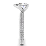 Solitaire Pear Diamond Engagement Ring Set