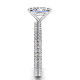 Solitaire Radiant Diamond Engagement Ring Set