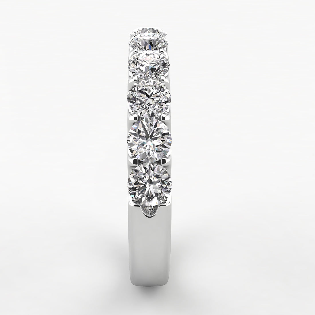 Shared Prong Diamond Wedding Band 11 Stones .75ct