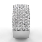 Pave Seven Row Diamond Wedding Band 1.40ct