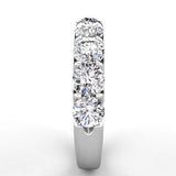 Shared Prong Diamond Wedding Band 9 Stones 2.00ct