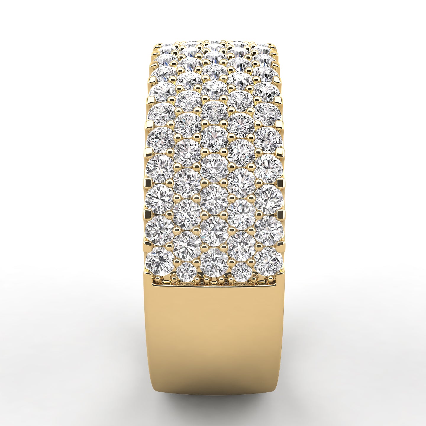 Pave Five Row Diamond Wedding Band 1.00ct