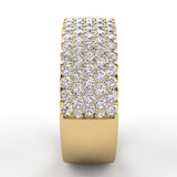 Pave Five Row Diamond Wedding Band 1.00ct