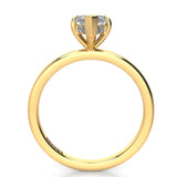 Solitaire Marquise Hidden Halo Engagement Ring