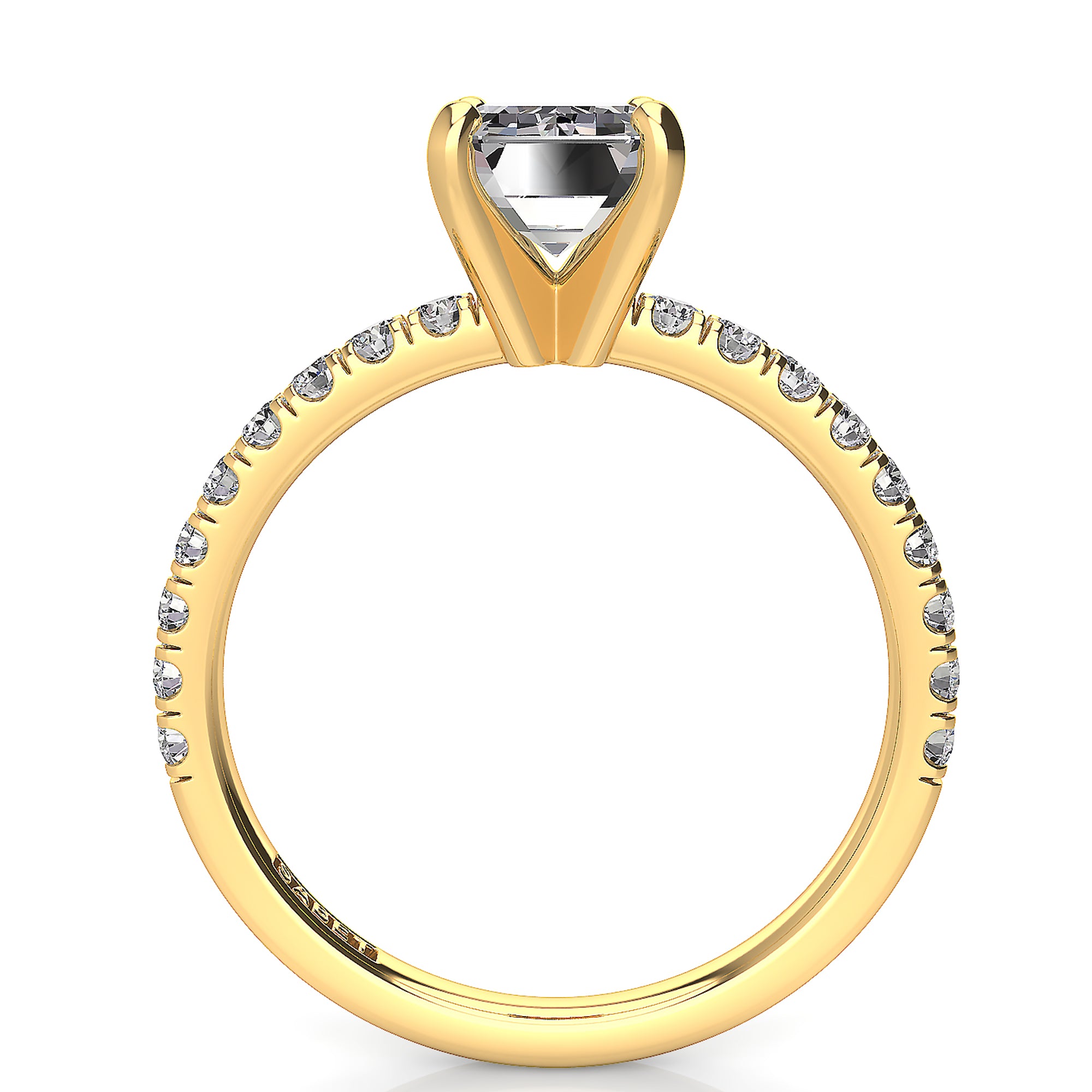 Emerald Solitaire Classic Engagement Ring