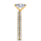 Solitaire Radiant Diamond Engagement Ring Set