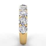 Shared Prong Diamond Wedding Band 9 Stones 2.00ct
