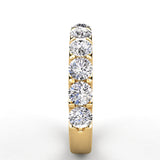 Shared Prong Diamond Wedding Band 9 Stones 1.50ct