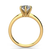 2mm Comfort Fit Pear Solitaire Engagement Ring