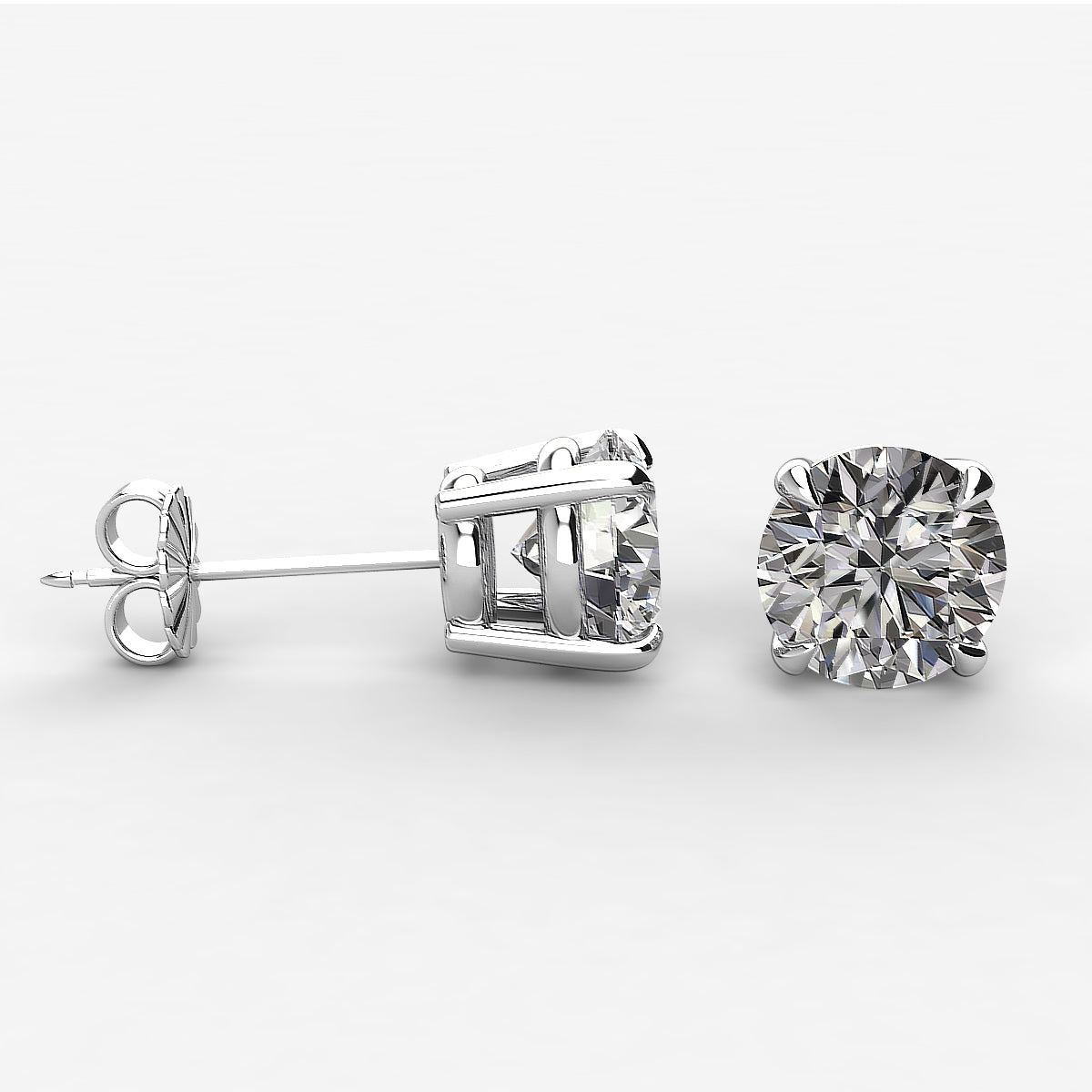 Earth- Mined Natural Diamond - Diamond Stud