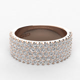 Pave Five Row Diamond Wedding Band 1.00ct