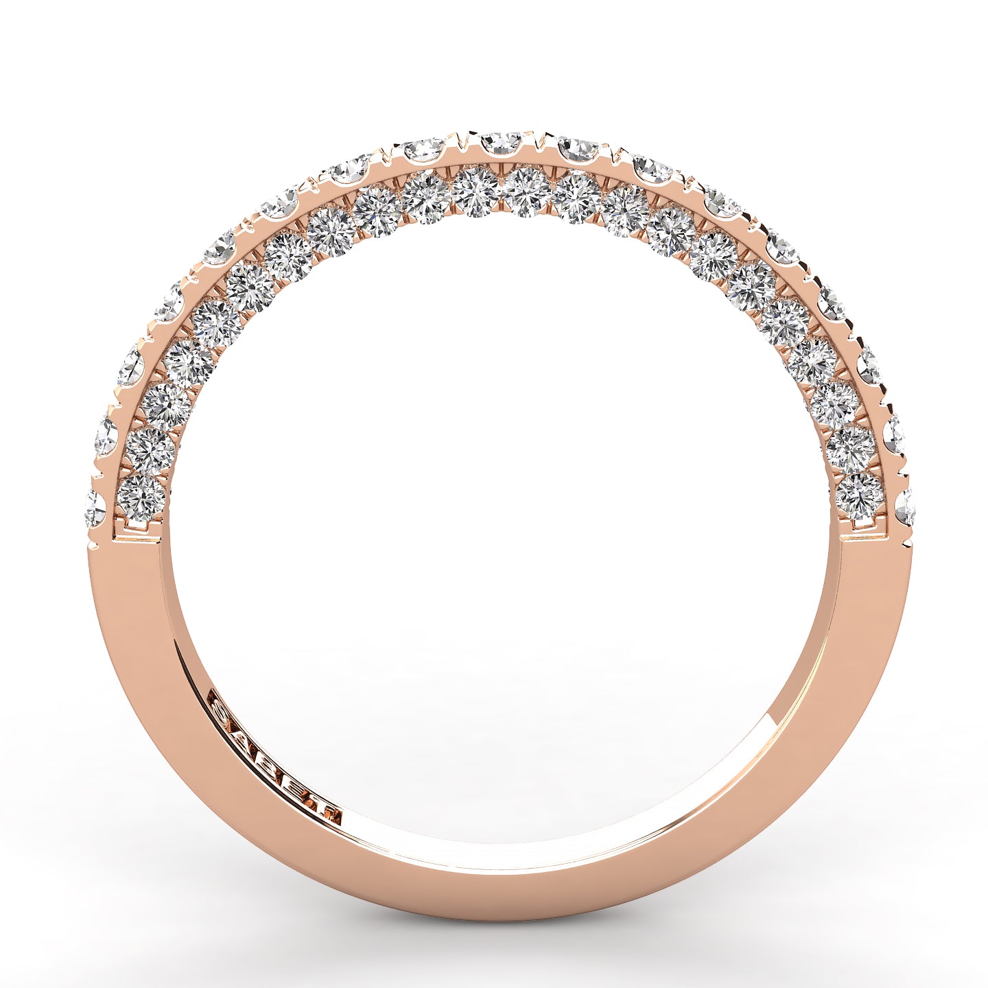 French Pavé Wedding Band 0.56ct