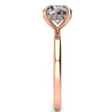 Solitaire Round Hidden Halo Engagement Ring