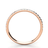 French Pave Petite Rounded Comfort Fit Wedding Band