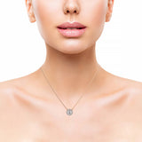 Halo Diamond Pendant and Chain 5mm