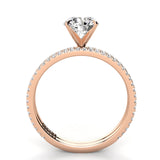 Solitaire Round Diamond Engagement Ring Set