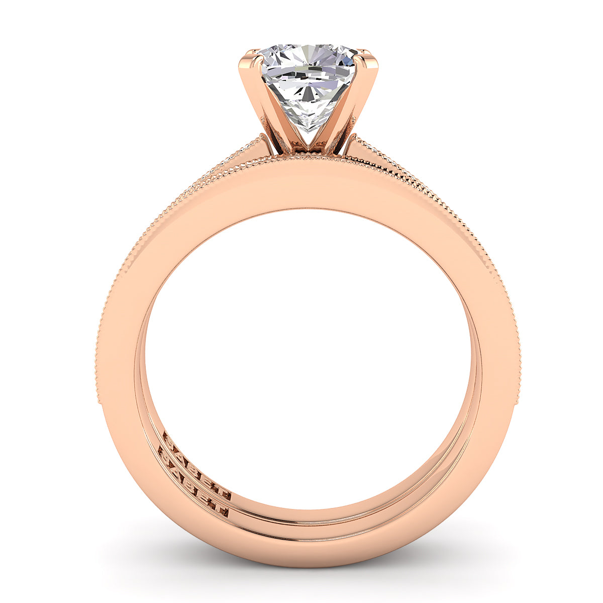 Cushion Diamond Engagement Ring Set