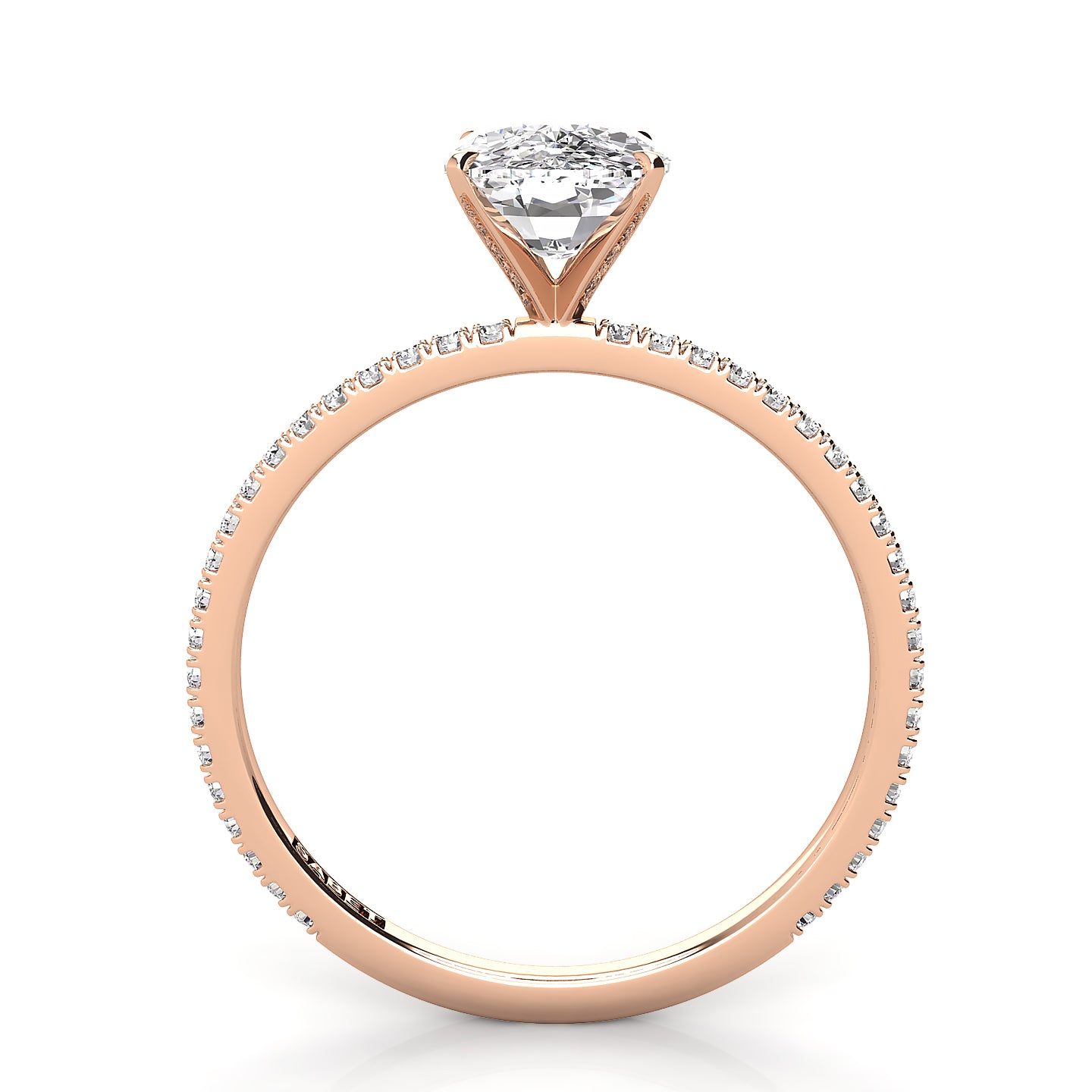Solitaire Cushion Diamond Engagement Ring
