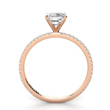 Solitaire Cushion Diamond Engagement Ring