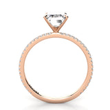 Solitaire Emerald Diamond Engagement Ring