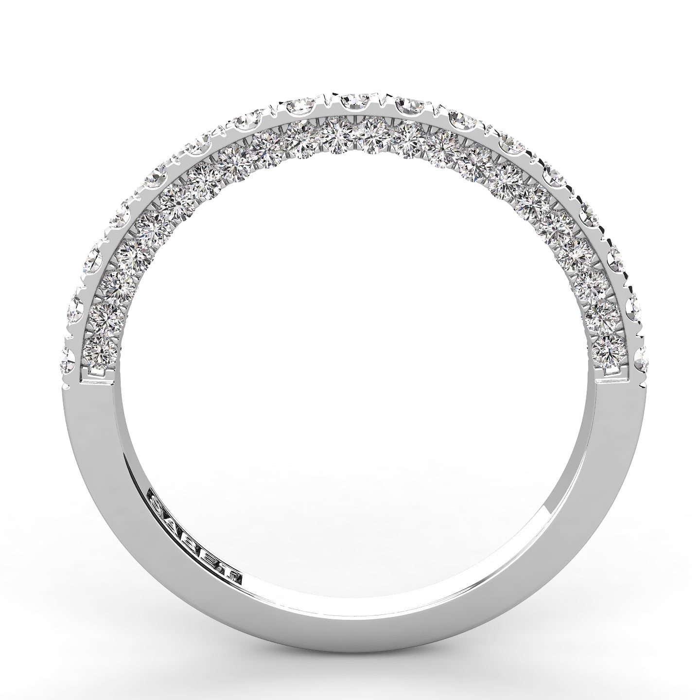 French Pavé Wedding Band 0.56ct