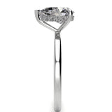 Solitaire Pear Shape Hidden Halo Engagement Ring