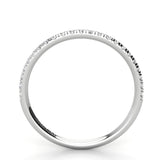 French Pave Petite Rounded Comfort Fit Wedding Band