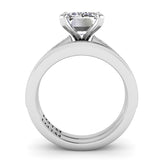 Emerald Diamond Engagement Ring Set .21ct