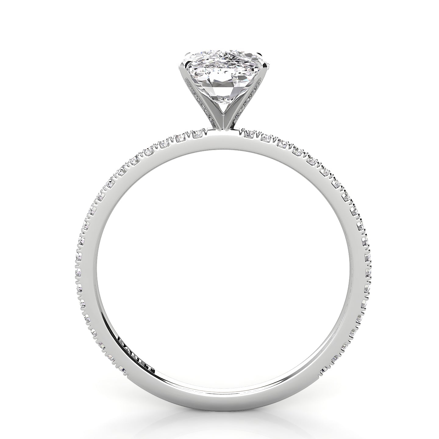 Solitaire Cushion Diamond Engagement Ring