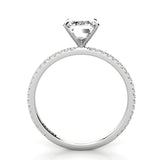 Solitaire Emerald Diamond Engagement Ring