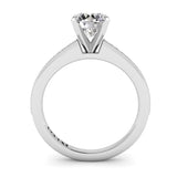 Round Diamond Engagement Ring Set .11ct with Milgrain