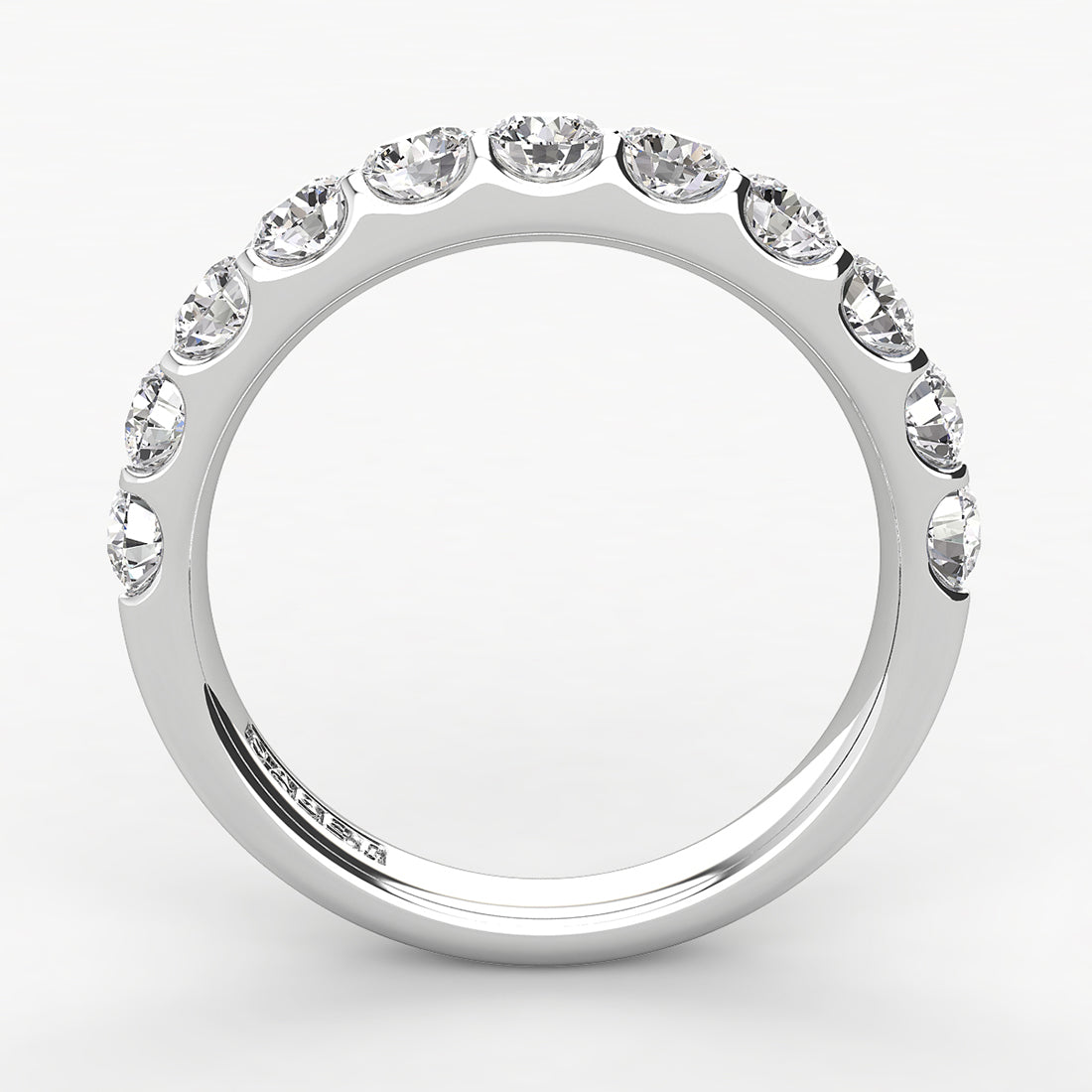 Shared Prong Diamond Wedding Band 11 Stones .75ct