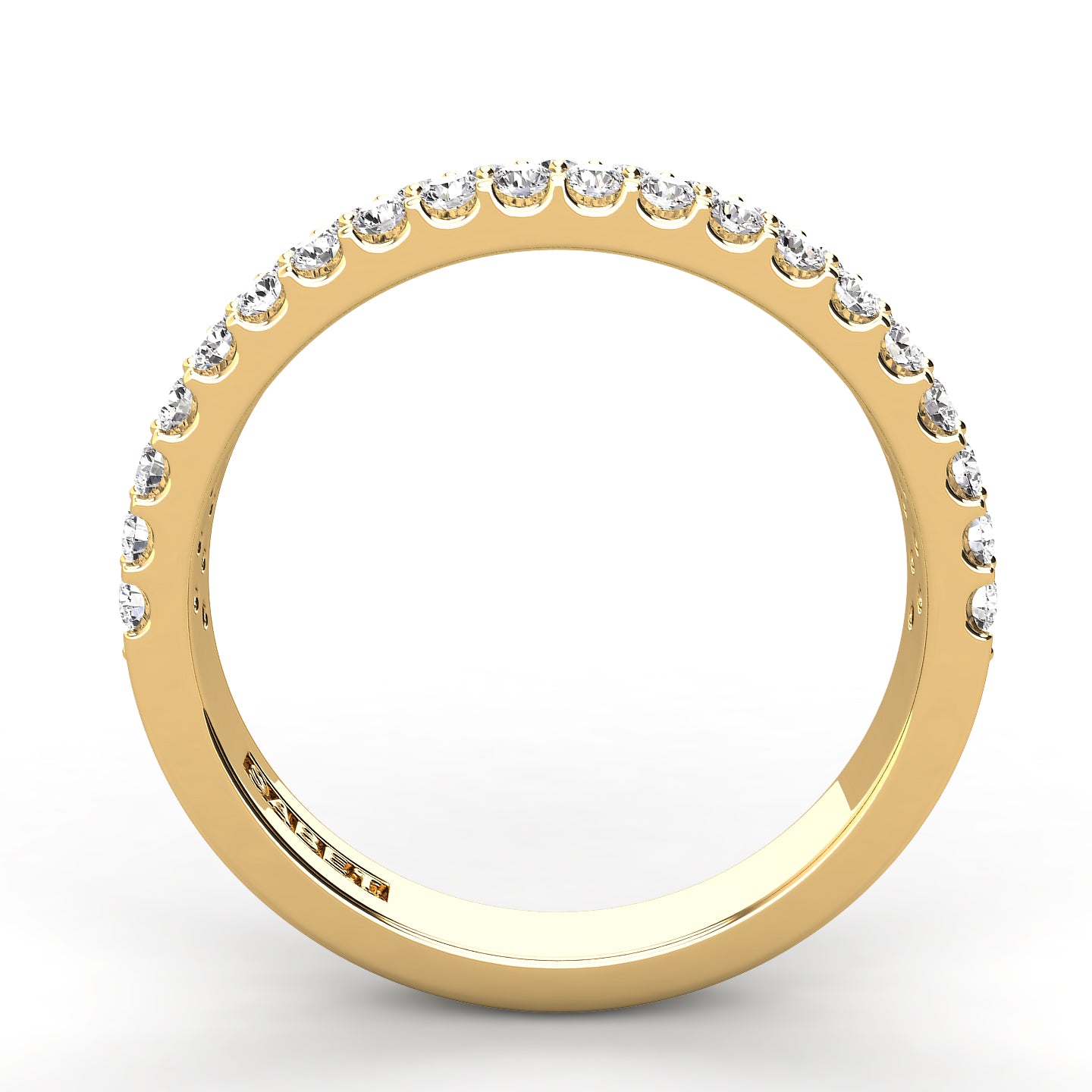 Pave Two Row Diamond Wedding Band 0.52ct