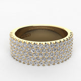 Pave Five Row Diamond Wedding Band 1.00ct