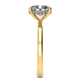 Solitaire Oval Hidden Halo Engagement Ring