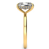 Solitaire Radiant Hidden Halo Engagement Ring