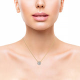 Halo Diamond Pendant and Chain 5mm