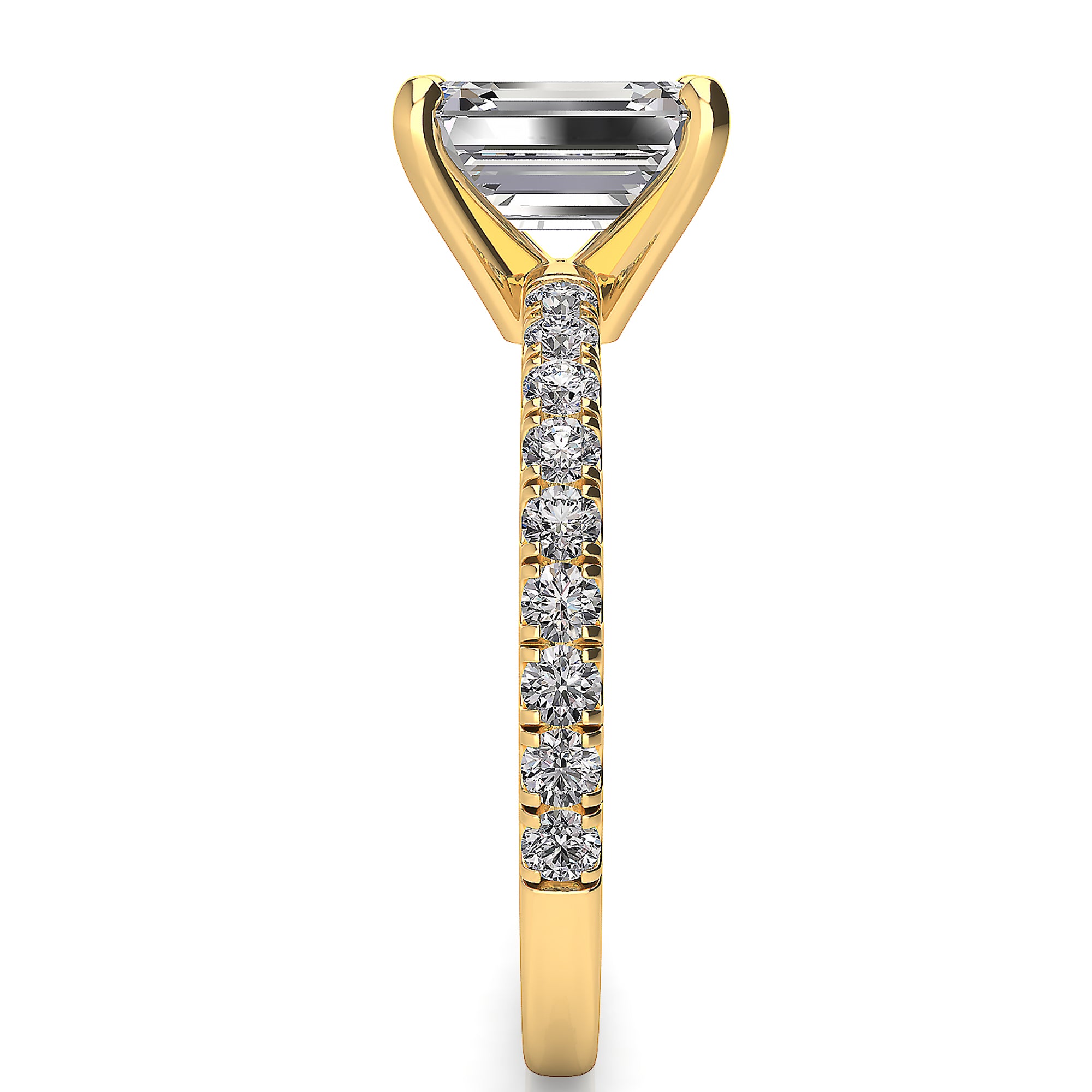 Emerald Solitaire Classic Engagement Ring