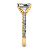 Emerald Solitaire Classic Engagement Ring