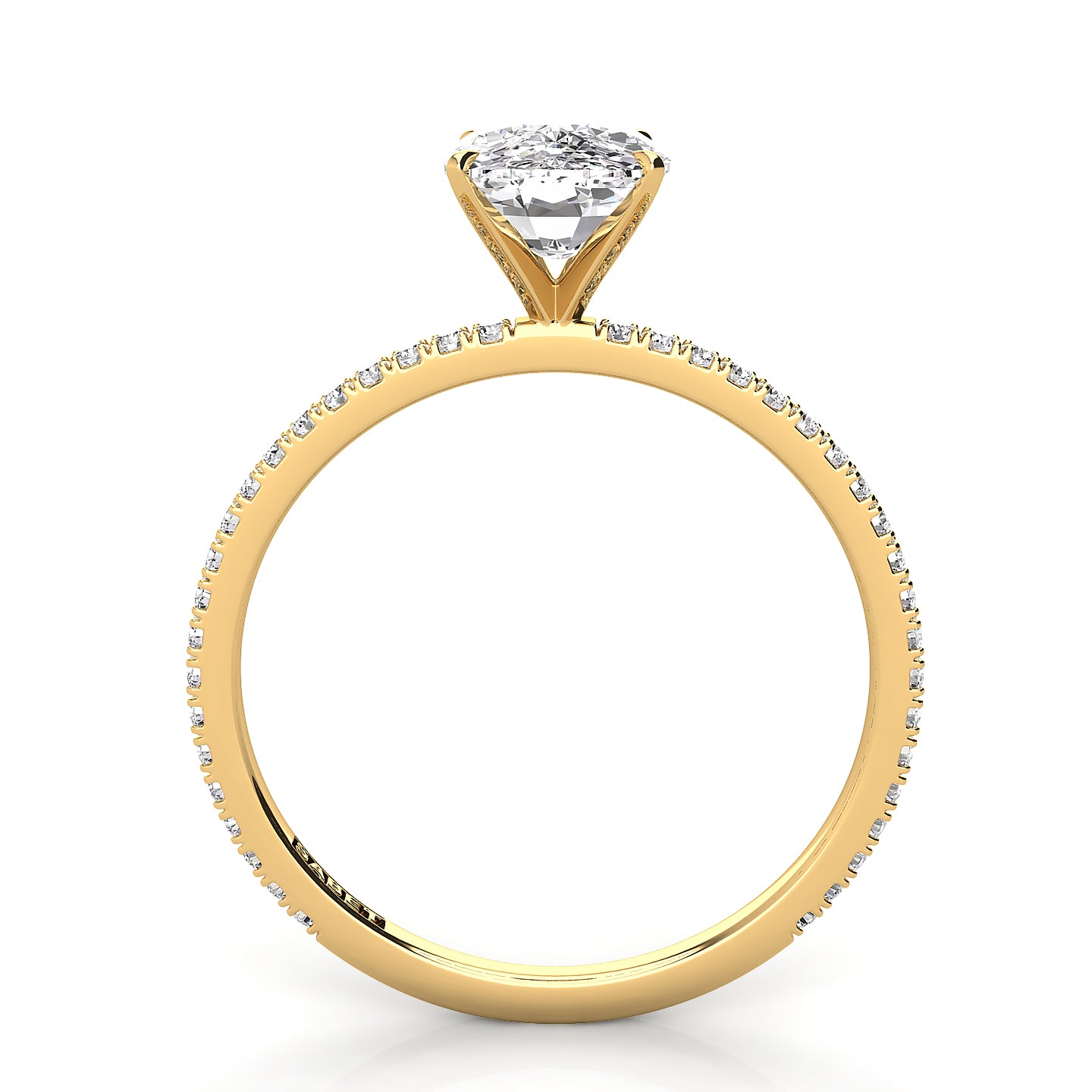 Solitaire Cushion Diamond Engagement Ring