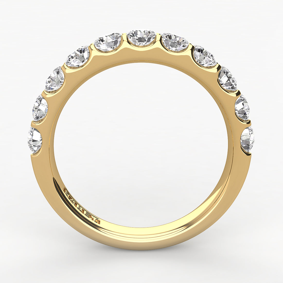 Shared Prong Diamond Wedding Band 11 Stones .75ct