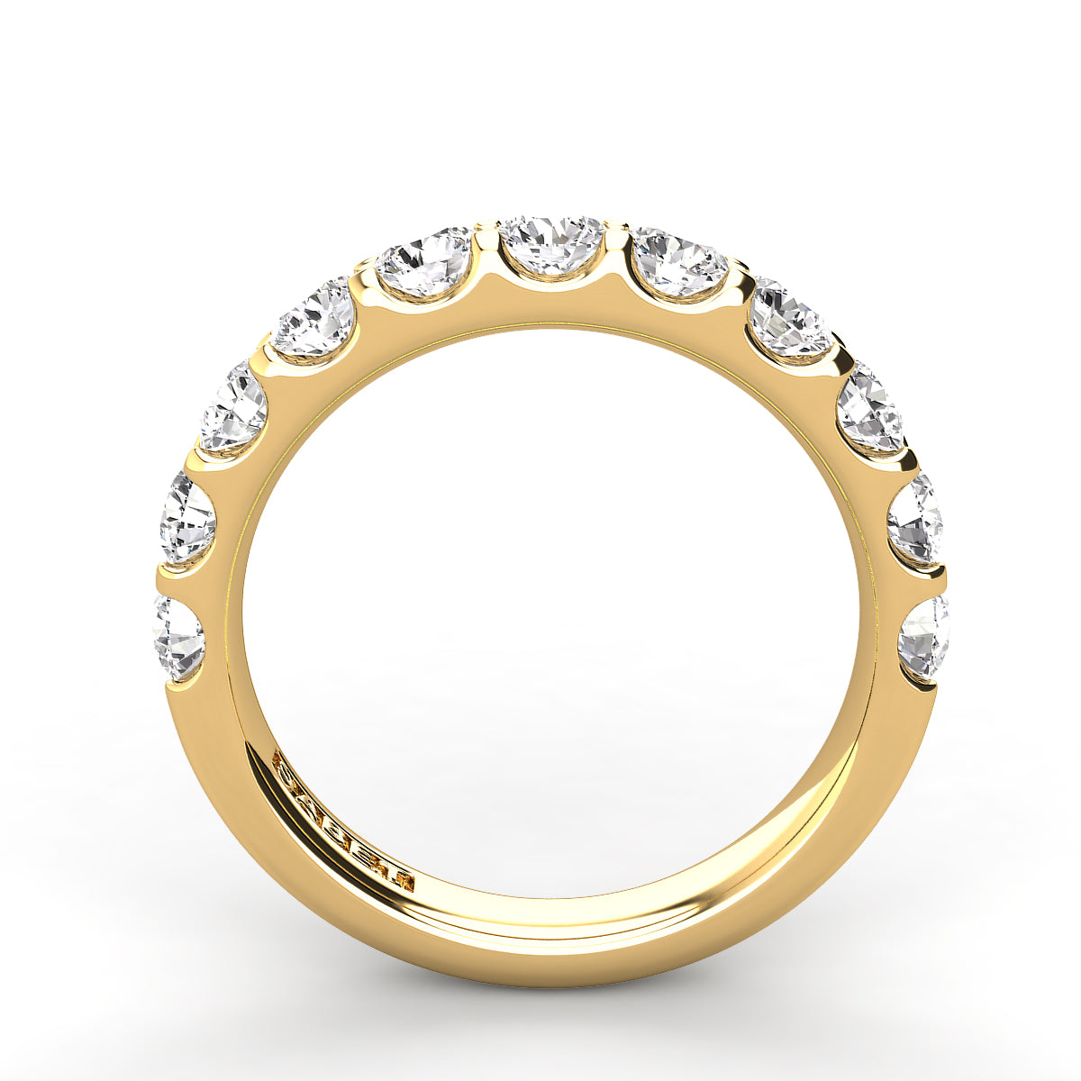 Shared Prong Diamond Wedding Band 9 Stones 1.25ct