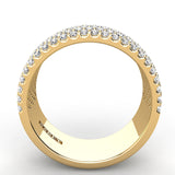 Pave Seven Row Diamond Wedding Band 1.40ct