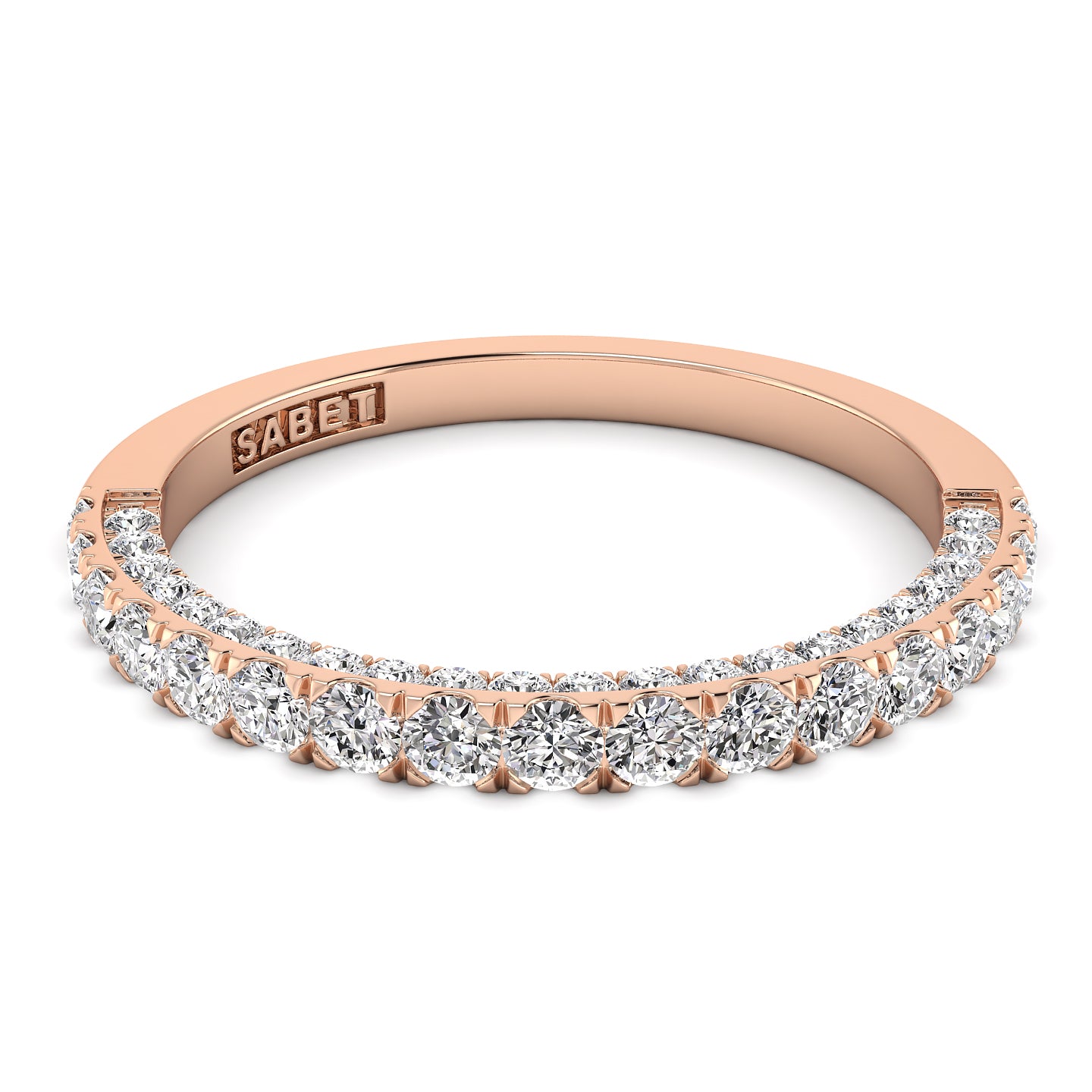 French Pavé Wedding Band 0.56ct