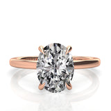 Solitaire Oval Hidden Halo Engagement Ring